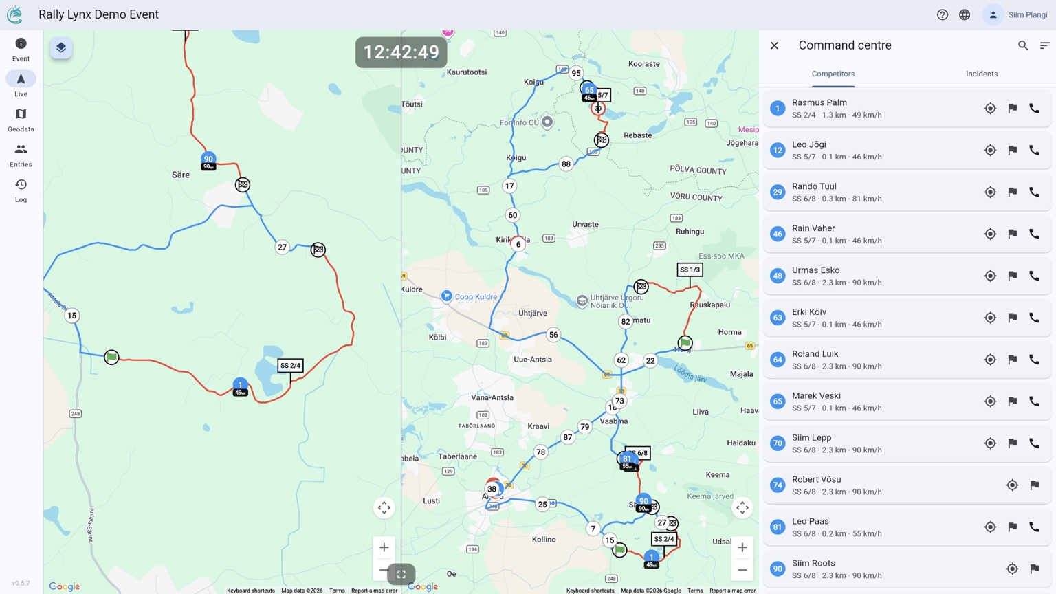 RallyLynx Live Command Centre